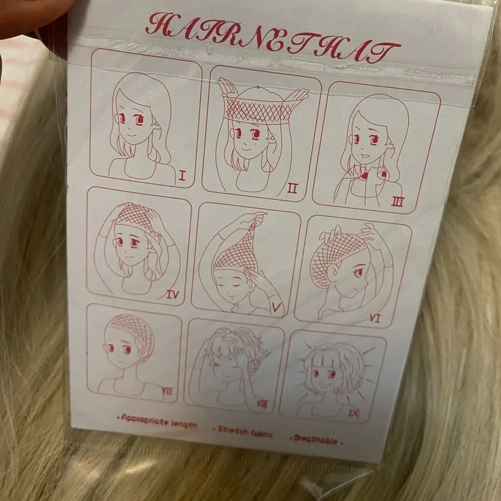 Haircube bob blonde wig.